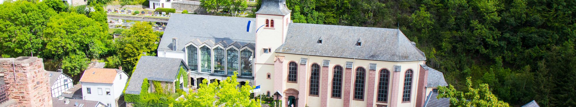 Blick auf St. Clemens + St. Salvator von der Burg aus